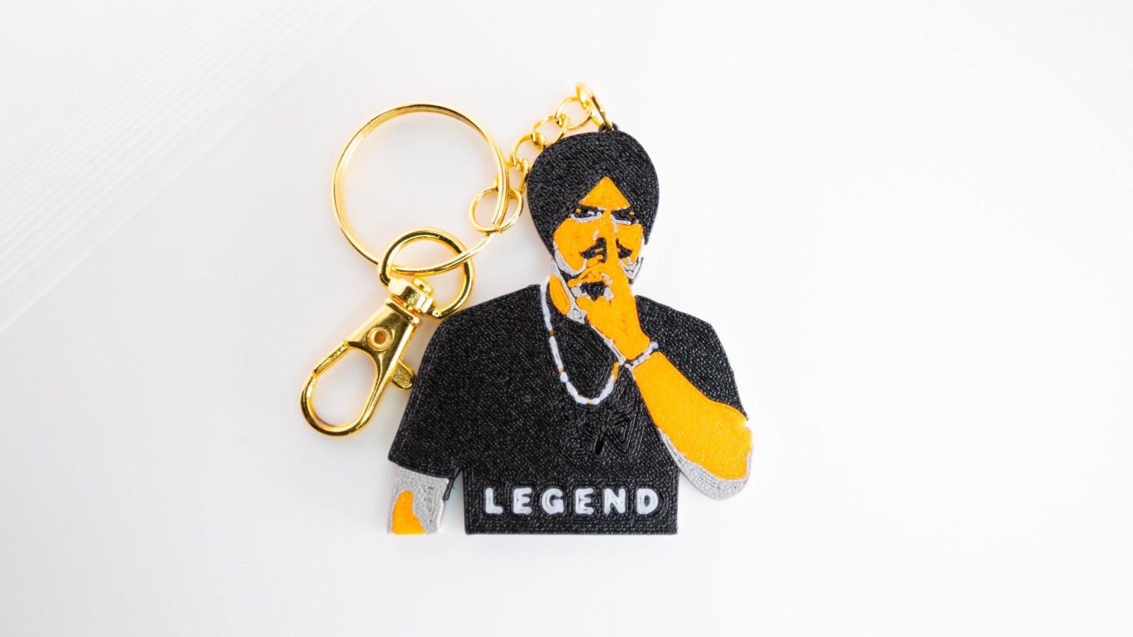 Sidhu Moosewala Legend 3D Printed Keychain – product view 2