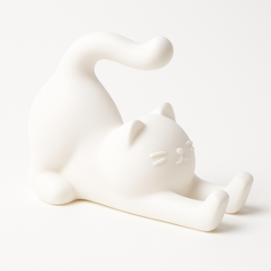 3D Printed Cat Phone Stand – Stretching Cat