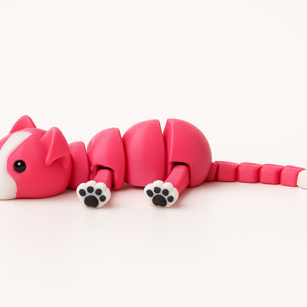 Articulated 3D Printed Fidget Dog Desk Toy – product view 2