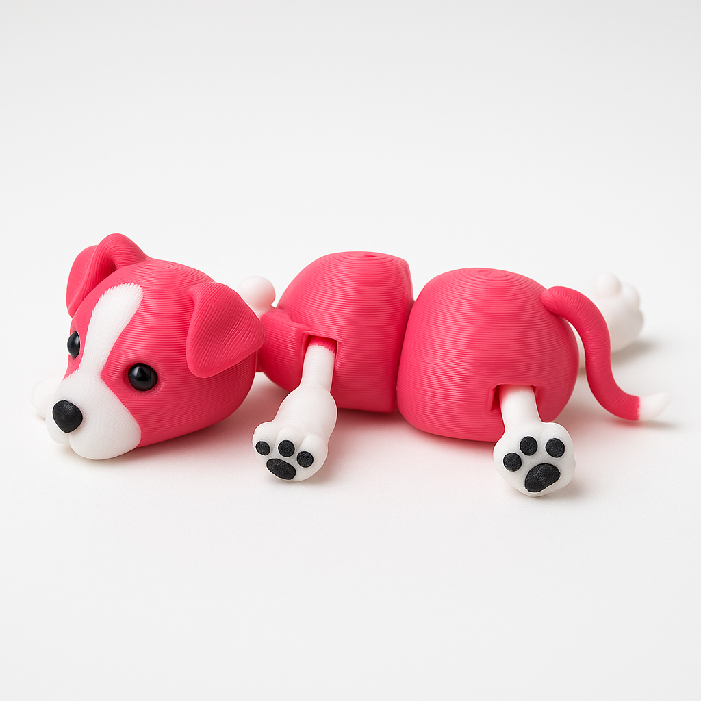 Articulated 3D Printed Fidget Dog Desk Toy – product view 14