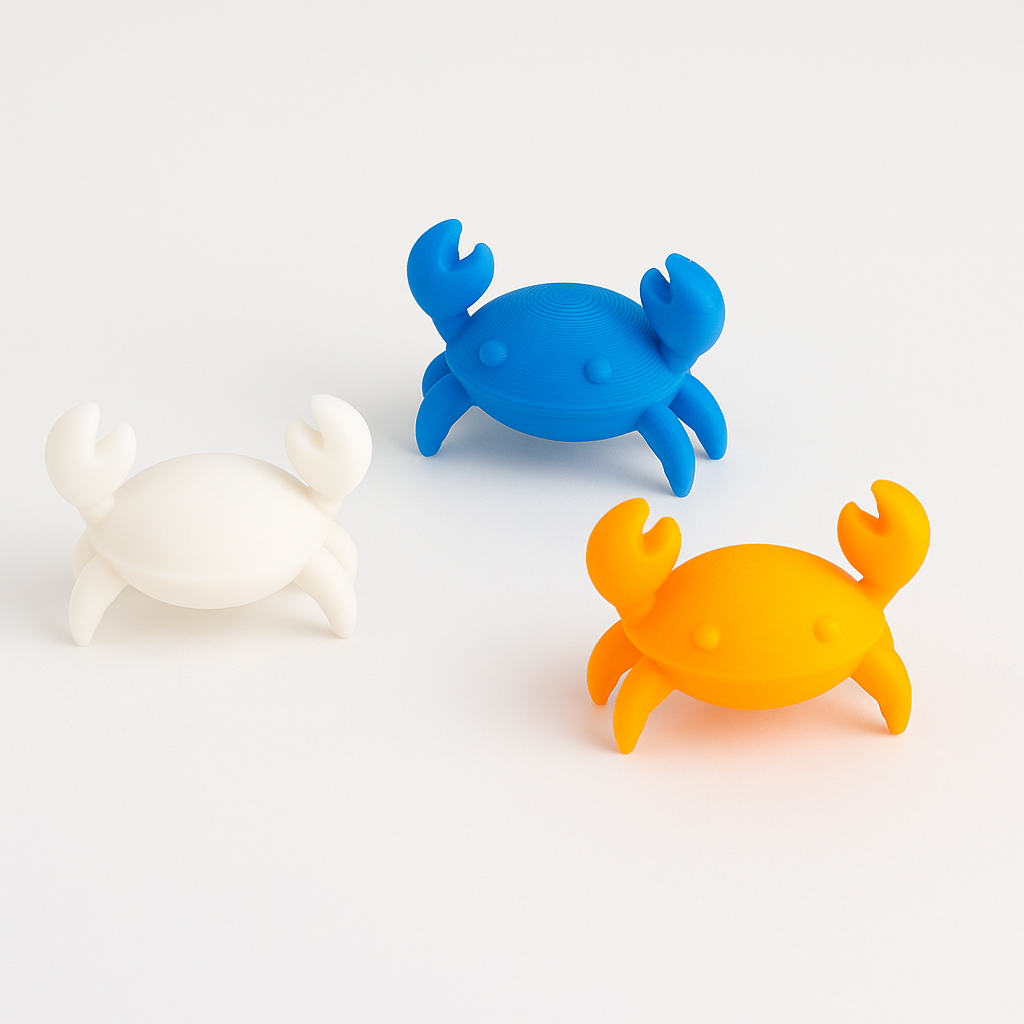 Mini 3D Printed Crab Desk Pet – PLA – product view 3