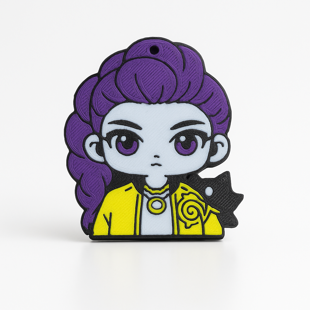 Rumi 3D Printed Keychain – Custom Gift – product view 3