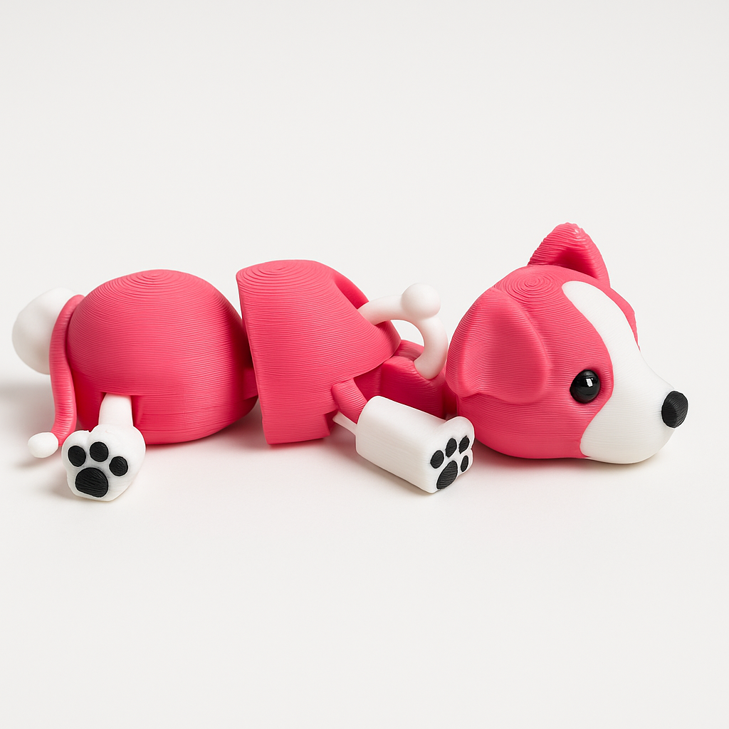 Articulated 3D Printed Fidget Dog Desk Toy – product view 10