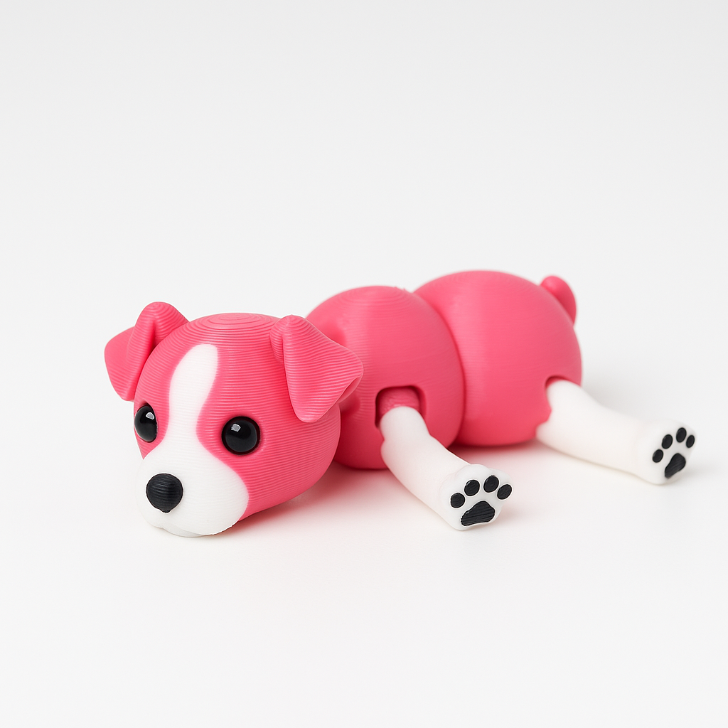 Articulated 3D Printed Fidget Dog Desk Toy – product view 11