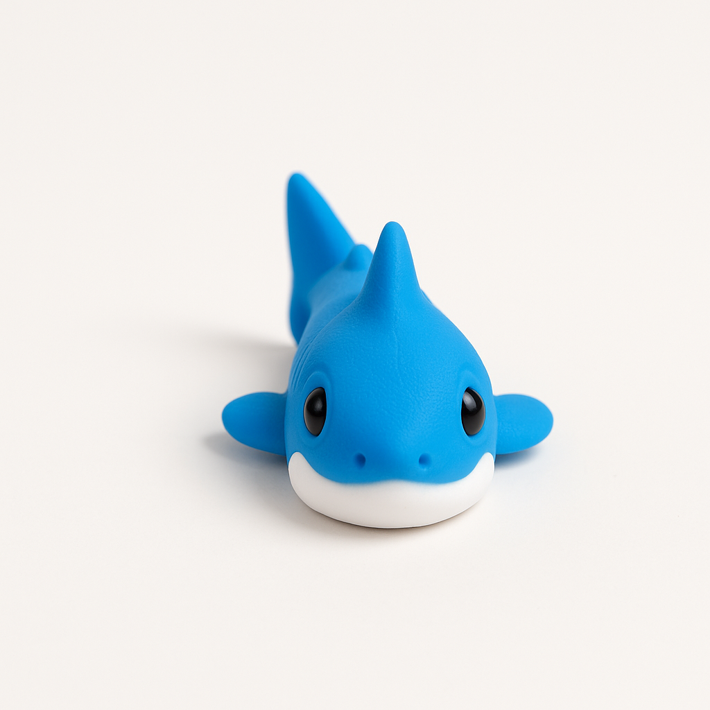 Mini 3D Printed Flexible Shark Desk Pet – product view 5