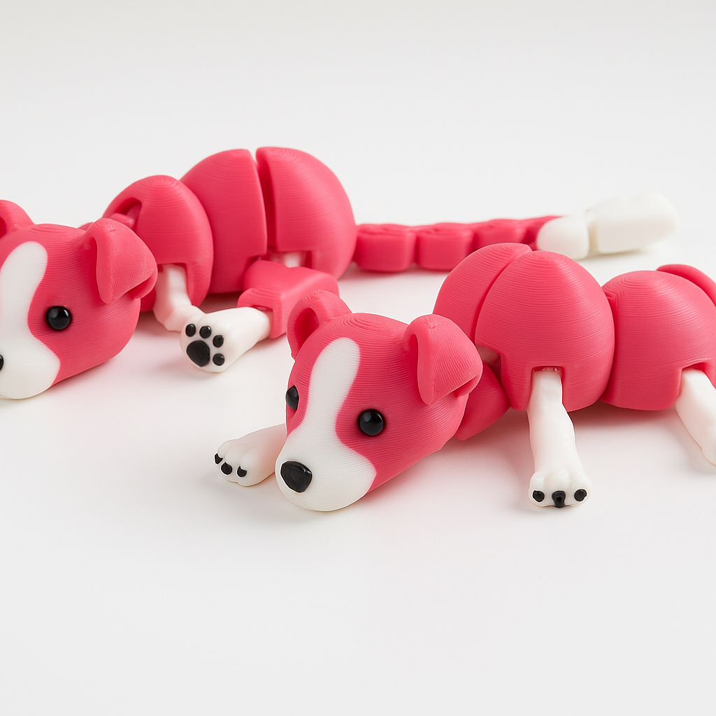 Articulated 3D Printed Fidget Dog Desk Toy – product view 9