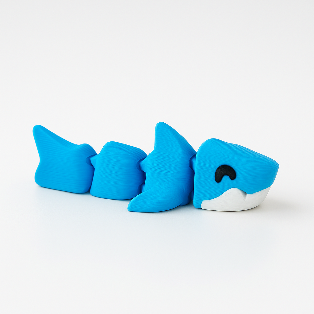 Mini 3D Printed Flexible Shark Desk Pet – product view 6