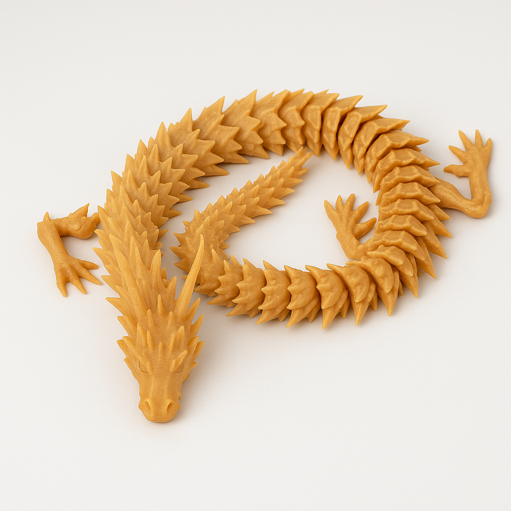 Articulated 3D Printed Flexi Dragon – PLA – product view 6