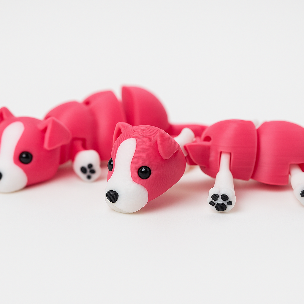 Articulated 3D Printed Fidget Dog Desk Toy – product view 12