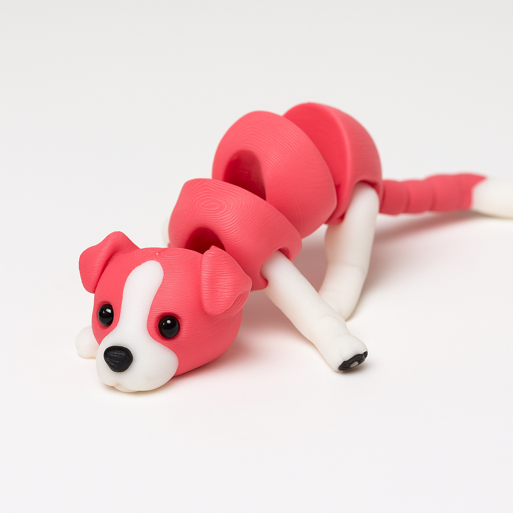 Articulated 3D Printed Fidget Dog Desk Toy – product view 7