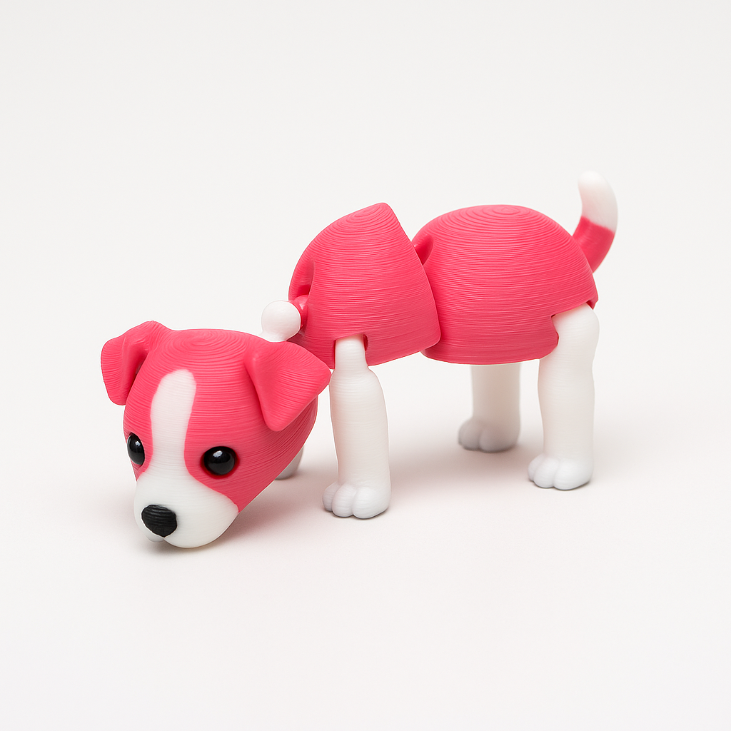 Articulated 3D Printed Fidget Dog Desk Toy – product view 8
