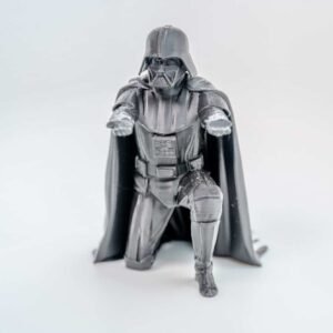 Darth Vader pen holder 3D printed in PLA holding a pencil