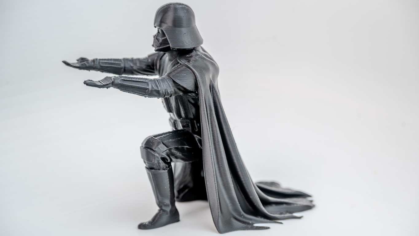 Front view of 3D printed Darth Vader pencil holder figure