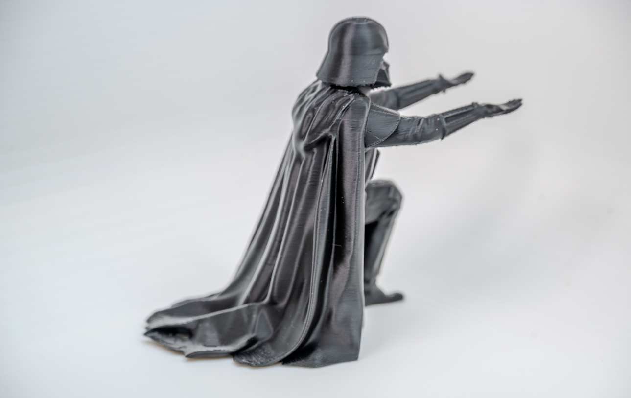 Back view of PLA printed Darth Vader desk organizer