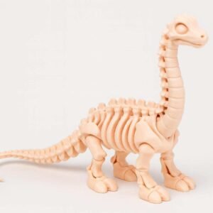 3D Printed Skeleton Diplodocus articulated dino figure side view