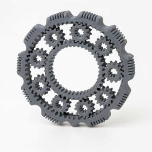 Planetary gear fidget spinner 3D printed in PLA with visible planetary gears