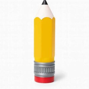Giant pencil pencil case standing upright with screw-on cap