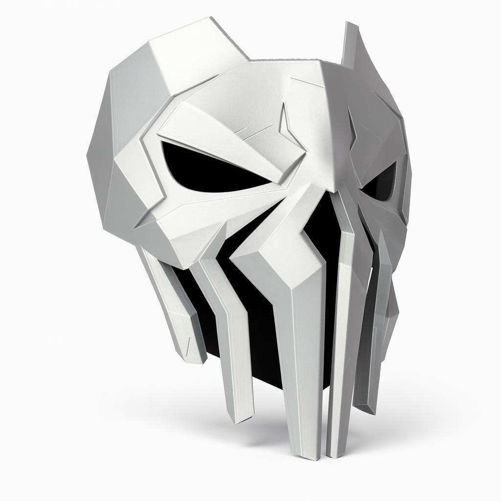 Punisher 2099 mask wall decor front view 3D printed PLA