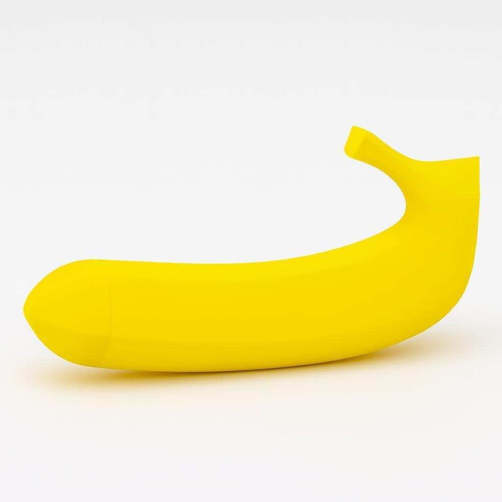 Retractable banana sword prop closed, banana shell view