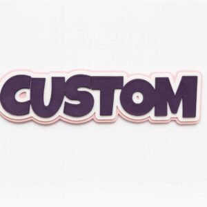 Personalized desk name sign with chunky raised letters and layered outline