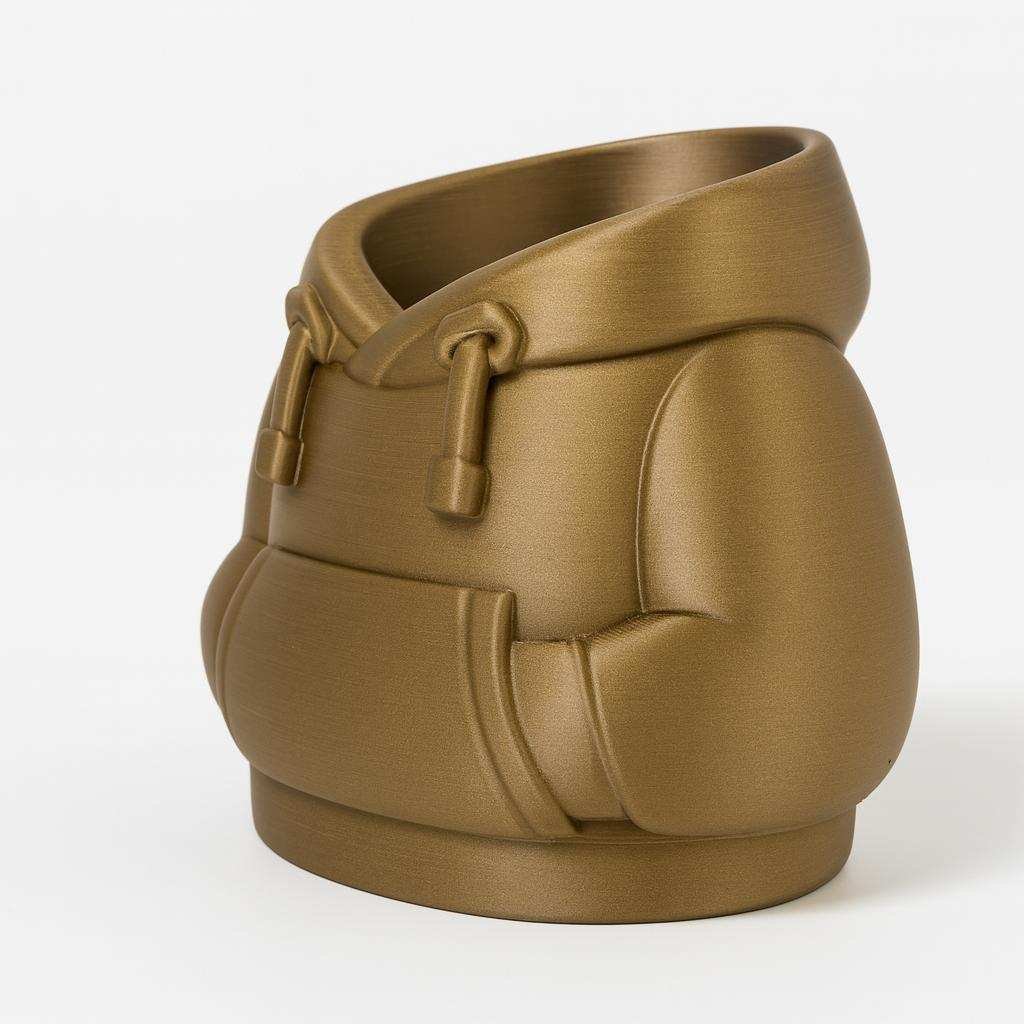 Hoodie Pen Box side view showing drawstrings and kangaroo pocket