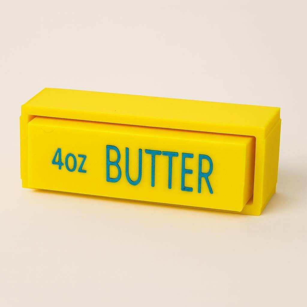 Butter clicker fidget showing sliding inner butter section