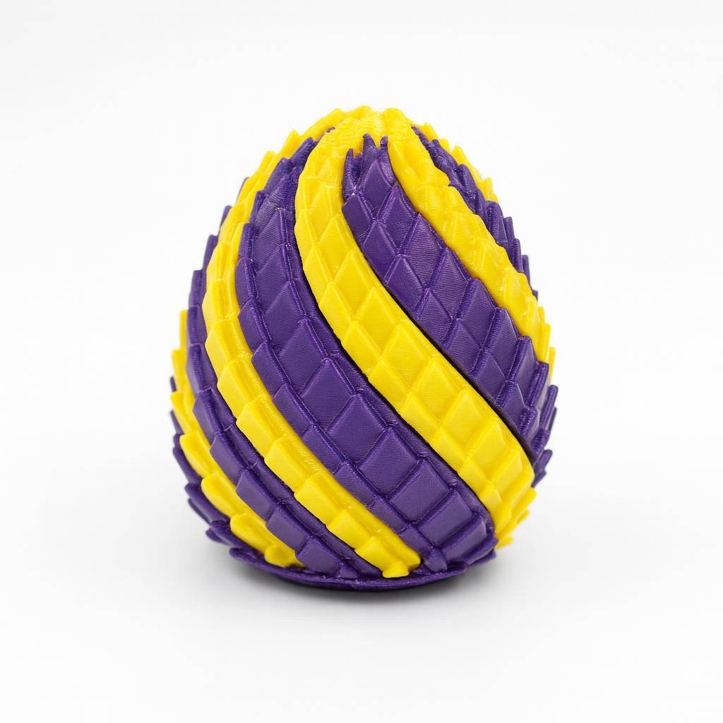 Dragon Egg Fidget Toy close-up showing raised scale pattern and spiral ridges