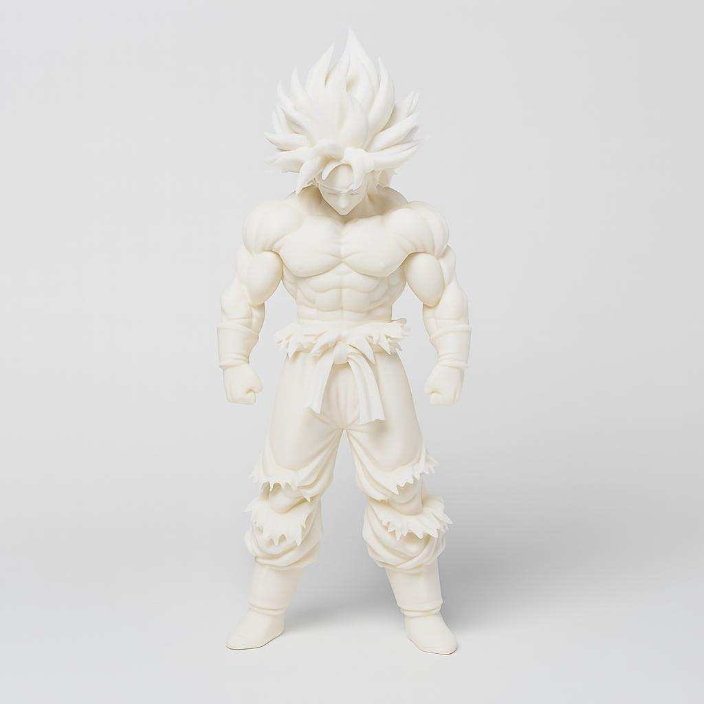 Super Saiyan 3D printed figure full body display photo