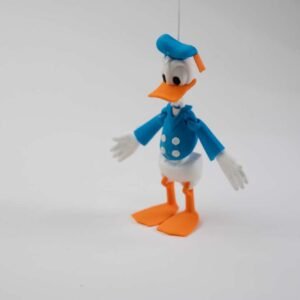 Articulated Donald Duck figurine 3D printed in PLA standing pose