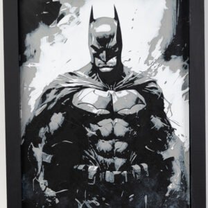 Dark Knight Wall Art – Monochrome Panel