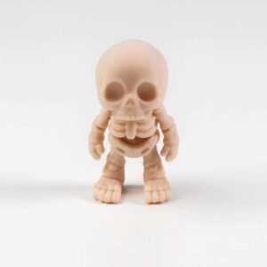 tiny flexi skeleton fidget standing front view in PLA