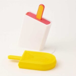 Popsicle fidget toy with stand in PLA, white stand with popsicle insert