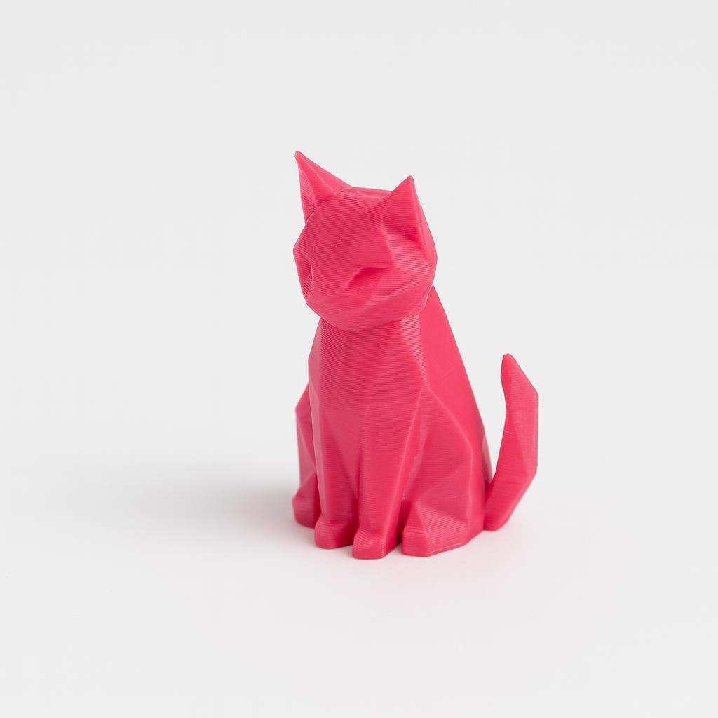 3D printed origami animals sitting cat geometric figurine