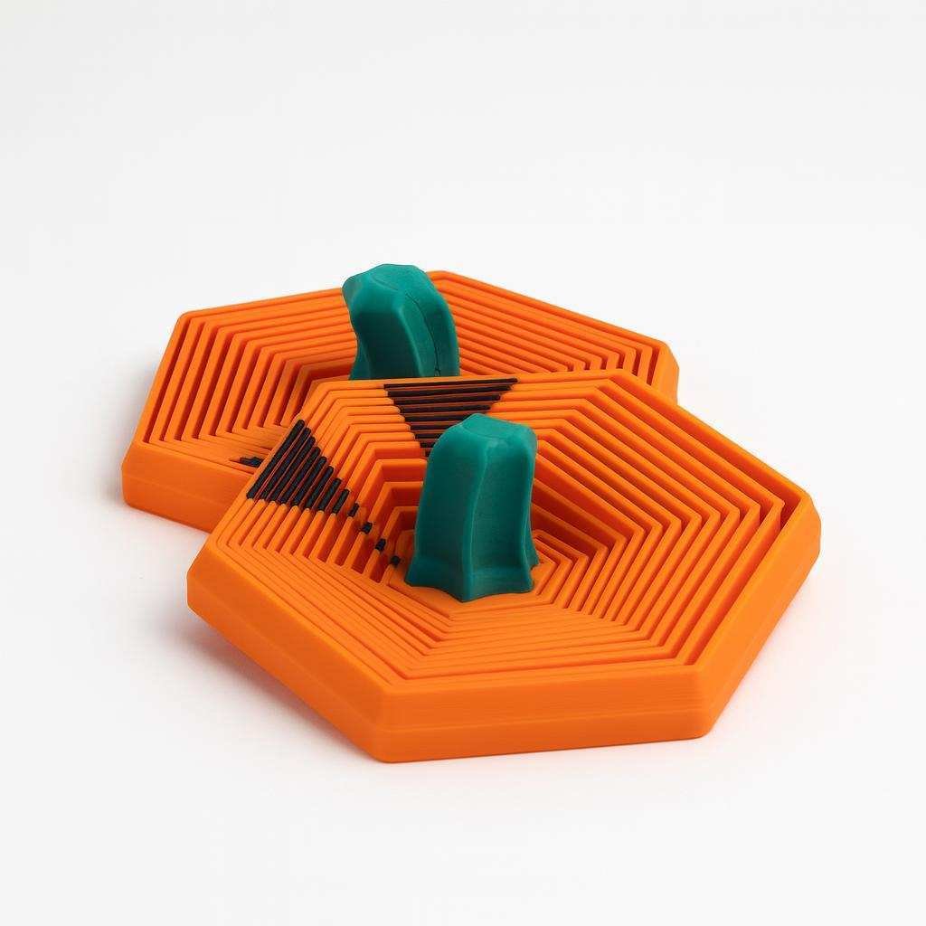 Two pumpkin fidget toy pieces shown together on a white background