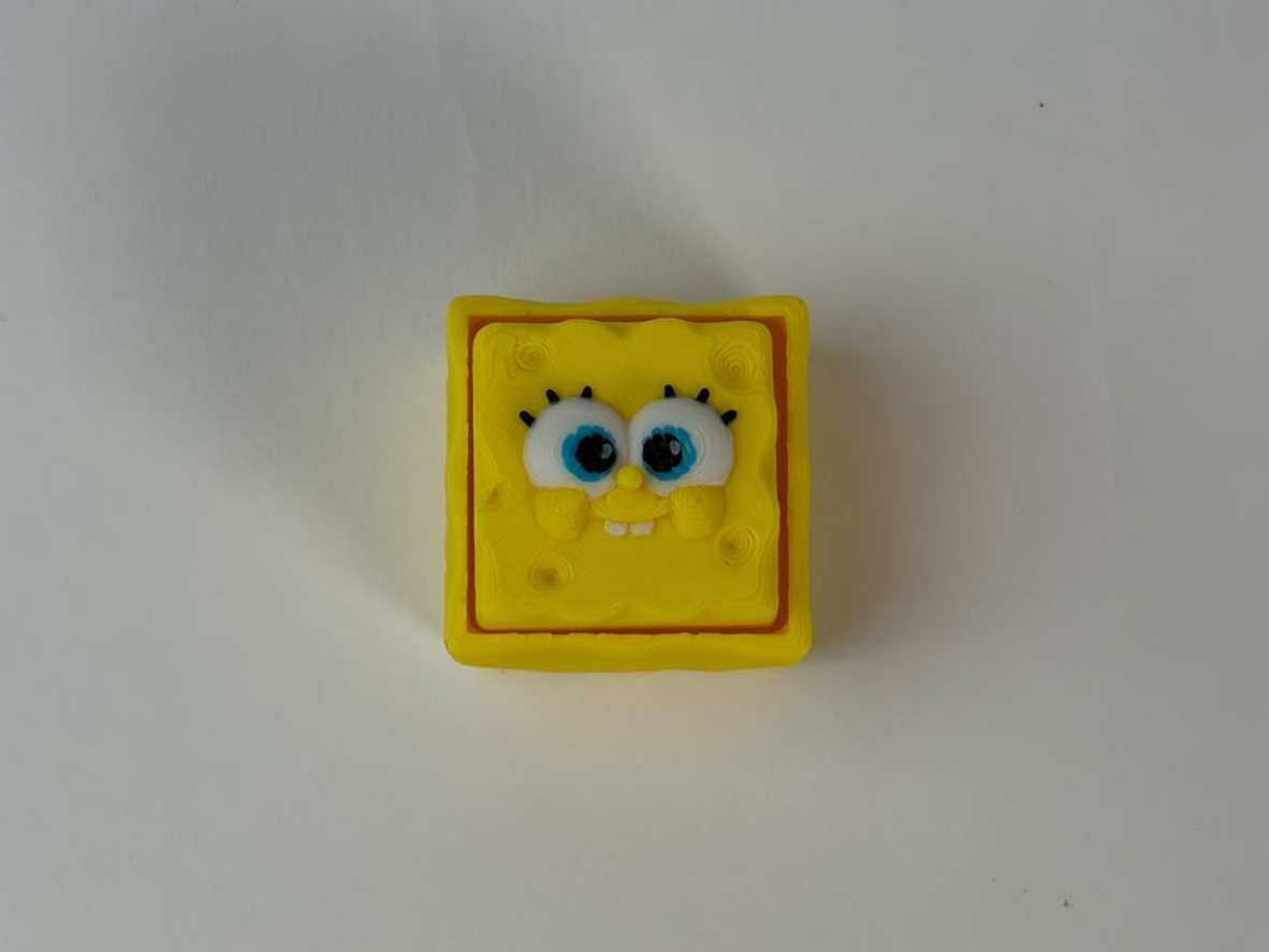 Spongebob fidget clicker front view 3D printed in PLA