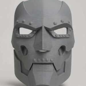 Dr Doom cosplay mask 3D printed in PLA front view