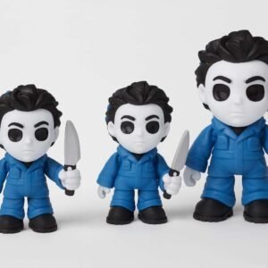 Michael Myers inspired figure 3D printed in PLA with knife pose