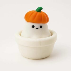 pumpkin ghost clicker 3D printed PLA fidget with pumpkin top