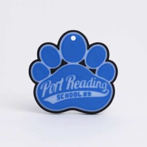 Port Reading custom keychain paw print with Port Reading School 39 text