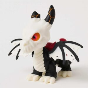 3D printed reaper dragon figurine front view in PLA