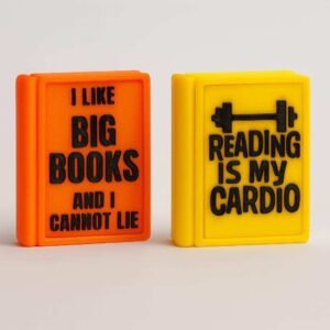 book clicker reading counter with I LIKE BIG BOOKS AND I CANNOT LIE raised text