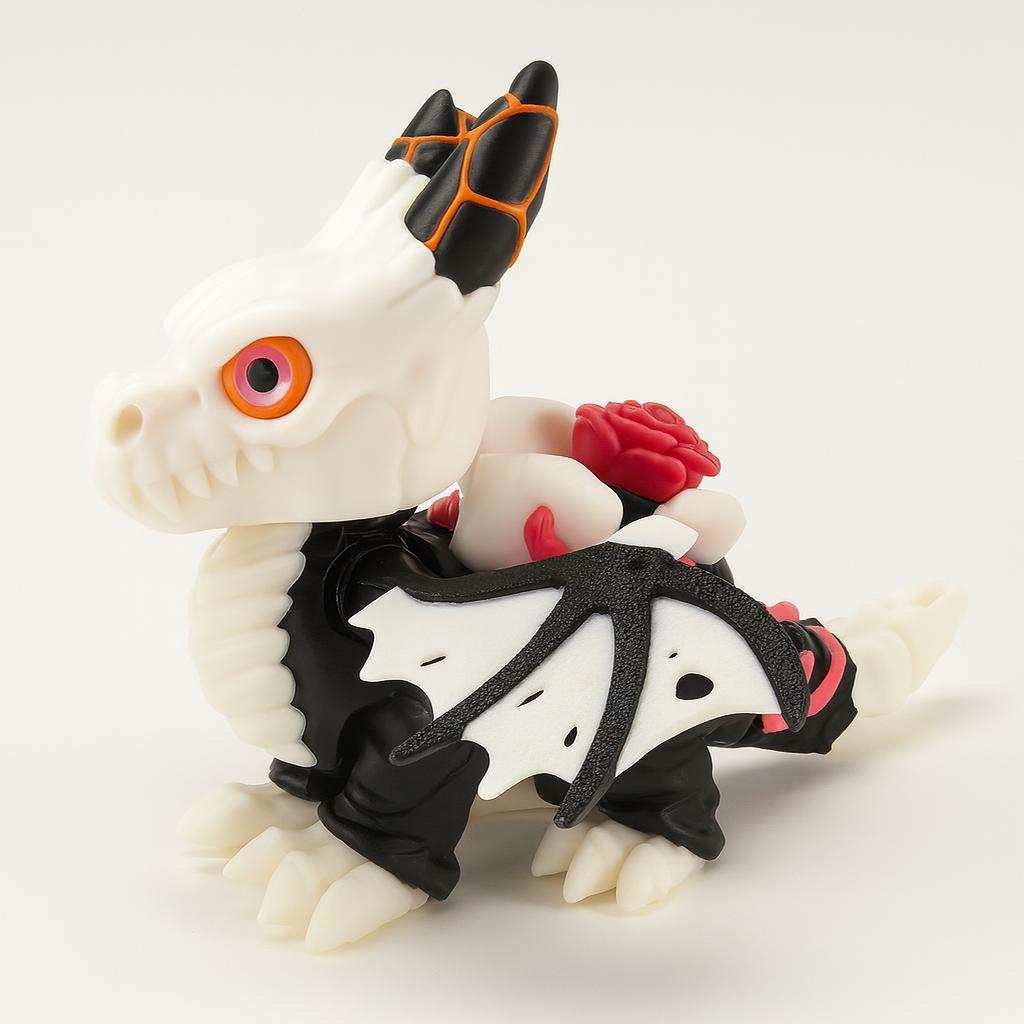 Reaper Dragon PLA figurine side view with wing details